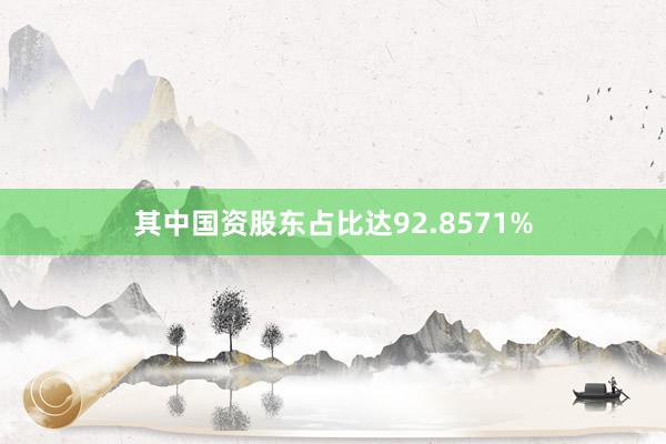 其中国资股东占比达92.8571%